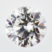 Moissanite, d: 6,35 mm, 0,92 cts, szín: D