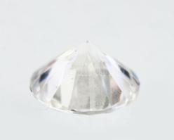 Moissanite, d: 6,35 mm, 0,92 cts, szín: D