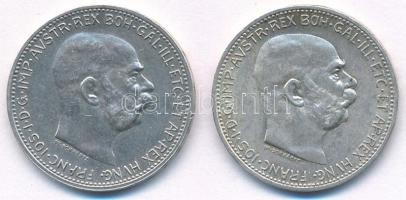 Ausztria 1914-1915. 1K Ag "Ferenc József" (2x) T:AU Austria 1914-1915. 1 Corona Ag "Franz Joseph" (2x) C:AU Krause KM# 2820