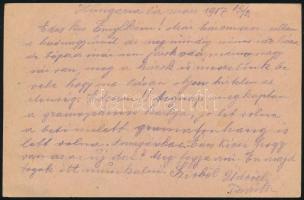 1917 Tábori posta levelezőlap "K.u.k. Husarenregiment No.12. Eskadron" + "TP 631&quot...