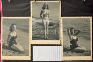 Kb. 160 db MODERN motívum képeslap albumban: erotikus meztelen Pin-up lányok / Cca. 160 modern motiv...