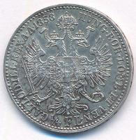 Ausztria 1858A 1/4Fl Ag "Ferenc József" T:XF patina Austria 1858A 1/4 Florin Ag "Fran...