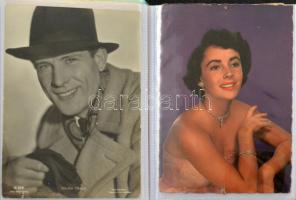 Kb. 110 db VEGYES motívum képeslap albumban vegyes minőségben: filmsztárok, színészek és zenészek / ...