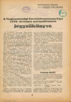 1930 A Magyarországi Szociáldemokrata Párt XXVII. országos pártgyűlésének jegyzőkönyve. Különlenyoma...