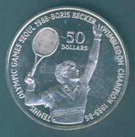 Niue 1987. 50$ "Boris Becker" Ag T:PP