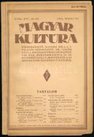 1931-1935 Magyar Kultúra 3 száma. Főszerk.: Bangha Béla. Sérült borítókkal