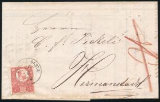 1873 Réznyomat 5kr levélen RUSZKA-BÁNYA