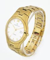 Claude Bernard Sapphire naptárkijelzős svájci férfi karóra, kvarc, fém szíjjal, szép állapotban, nem...