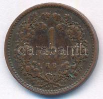 1872KB 1kr Cu "Angyalos címer" T:XF Adamo M4.1