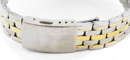 Seiko naptárkijelzős elegáns férfi karóra, leírással, díszdobozban. Kvarc, szép állapotban, működik,...