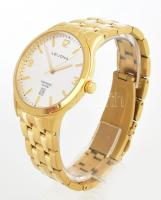 Leijona Sapphire dátumkijelzős elegáns férfi karóra, díszdobozban. Működik, kvarc, karcmentes, arany...