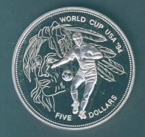 Barbados 1994. 5$ Ag "Labdarúgó VB" T:exPP