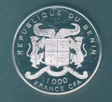 Benin 1992. 1000Fr Ag "Labdarúgó VB" T:exPP