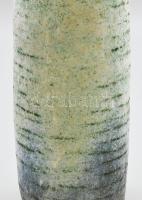 Simó Ágoston (1925-2011): Padlóváza. Magas hőfokon égetett, rézoxiddal színezett, samottos agyag. Al...