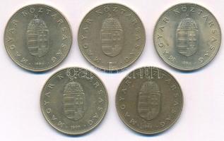 1994-1996. 100Ft Ni-sárgaréz (összesen 5db, ebből 3xklf) T:AU-VF