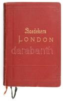 Karl Baedeker: London und Umgebung. Handbuch für Reisende. Leipzig, 1912., Karl Baedeker. Német nyelven. Siebzehnte Auflage. Térképekkel, térképvázlatokkal gazdagon illusztrált. Kiadói aranyozott egészvászon-kötés,