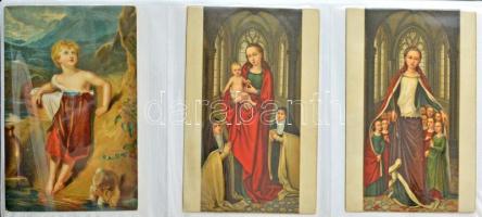 229 db RÉGI motívum képeslap albumban: német művészlapok és üdvözlőlapok, pár Stengel litho / 229 pr...