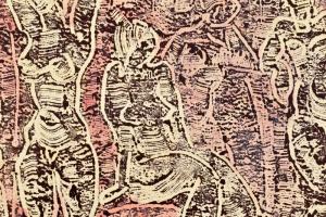 Durkó Gábor (1916-2003): Női aktok. Monotípia, papír. Jelzett 30x43 cm