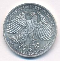 NSZK 1976D 5M Ag "Grimmelhausen halálának 300. évfordulója" T:AU kis ph
FRG 1976D 5 Mark ...