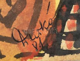 Durkó Gábor (1916-2003): Akt helyzetek. Akvarell. papír. Jelzett 30x43 cm