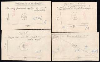 Szegő Gizi (1902-1985): Ludas Matyiban megjelent grafikák, karikatúrák vázlatai, 10 db. Vegyes techn...