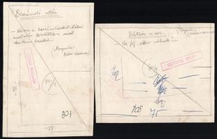 Szegő Gizi (1902-1985): Ludas Matyiban megjelent grafikák, karikatúrák vázlatai, 10 db. Vegyes techn...