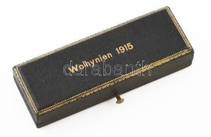 Antik "Wolhynien 1915" feliratú doboz, 10×3,5×2 cm