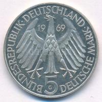 NSZK 1969G 5M Ag "Theodor Fontane" T:PP 
FRG 1969G 5 Mark Ag "Theodor Fontane" ...