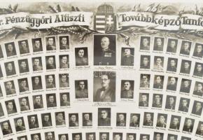 1941 M. kir. pénzügyőri altiszti továbbképző tanfolyam tablófotó, többek közt a több kitüntetéssel d...