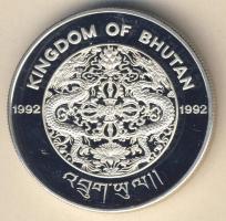 Bhután 1992. 300N Ag "Téli olimpia-gyorskorcsolya" T:PP