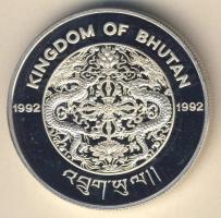 Bhután 1992. 300N Ag "Olimpia-boksz" T:exPP Csak 20.000db!