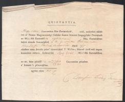 1835 Kolozsvár, 3 db nyugta, Méhes Sámuel (1785-1852) tanár, író, szerkesztő, nyomda- és laptulajdonos részére kiállítva