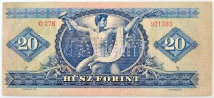 1949. 20Ft "C 076 021383" sorozat és sorszámmal, "MINTA" perforációval T:F vágot...