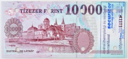 2005. 10.000Ft "AA 5110164" színhiba miatt lyukasztással érvénytelenítve T:AU