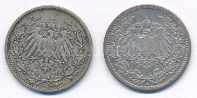Német Birodalom 1905A-1909G 1/2M Ag (2xklf) T:VF,F patina
German Empire 1905A-1909G 1/2 Mark Ag (2x...