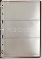 "Lindner" gyűrűs berakó 30db hármas osztású berakólappal bankjegyek számára. Használt, jó ...