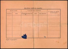 1944 Az Első Fokozatú Tűzkereszt (kardokkal és koszorúkkal) viselésére jogosító igazolvány, a M. kir...