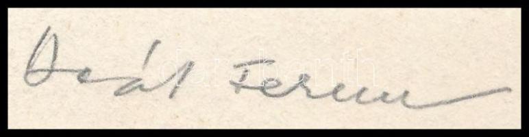 Deák Ferenc (1935-2013): Dávid Gyula hatvanéves, 1988. Rézkarc, papír, jelzett, 22x11 cm. (Dávid Gyu...