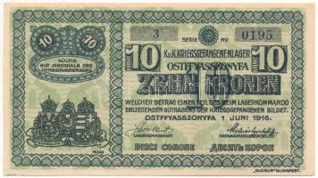 Ostffyasszonyfa / Hadifogolytábor 1916. június 1. 10K arab sorozat- és sorszámmal T:AU sarokhajlások...