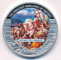 Libéria 2009. 5$ Cu "Nagy Hadvezérek - Oroszlánszívű Richárd" multicolor festéssel, kapszulában T:PP Liberia 2009. 5 Dollars Cu "The Greatest Warlords of History - Richard the Lionheart" with multicolor picture, in capsule C:PP