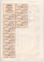 Makó 1929. "Makói Népbank Részvénytársaság" részvénye 50P-ről szelvényekkel, szárazpecsétt...