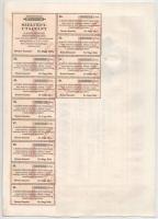 Makó 1929. "Makói Népbank Részvénytársaság" részvénye 50P-ről szelvényekkel, szárazpecsétt...