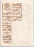 Makó 1929. "Makói Népbank Részvénytársaság" részvénye 50P-ről szelvényekkel, szárazpecsétt...