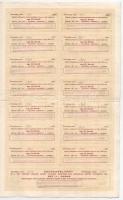 Makó 1941. "Makói Gazdasági Hitelszövetkezet" részvénye 40P-ről szelvényekkel T:F