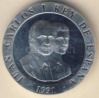 Spanyolország 1991. 2000P Ag "Olimpia-zászló, láng, ötkarika" T:PP