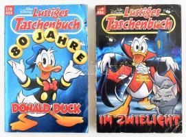 2 db Walt Disney Donald kacsa Lustiges Taschenbuch zsebkönyv az 1980-as évekből