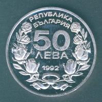 Bulgária 1992. 50L Ag "Téli olimpia-síelés" T:PP