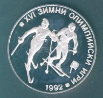 Bulgária 1990. 25L Ag "Olimpia-síelés" T:exPP