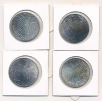 NSZK 1972. 10M Ag "Nyári Olimpiai Játékok München / Spirál" (4xklf, D, F, G és J verdejele...