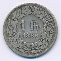 Svájc 1886B 1Fr Ag T:F patina Switzerland 1886B 1 Franc Ag C:F patina Krause KM#24